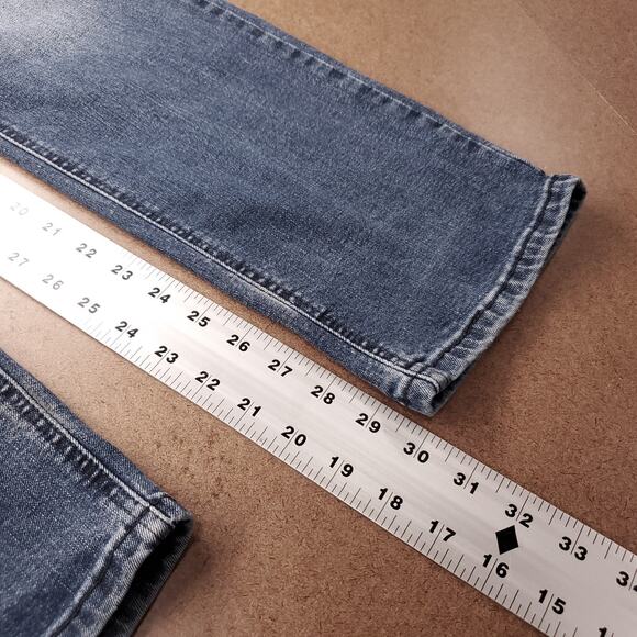 Levi's 541 Jeans Mens 32x32 Blue Dark Wash Faded Tapered Leg Stretch Denim Y2K - Picture 7 of 13